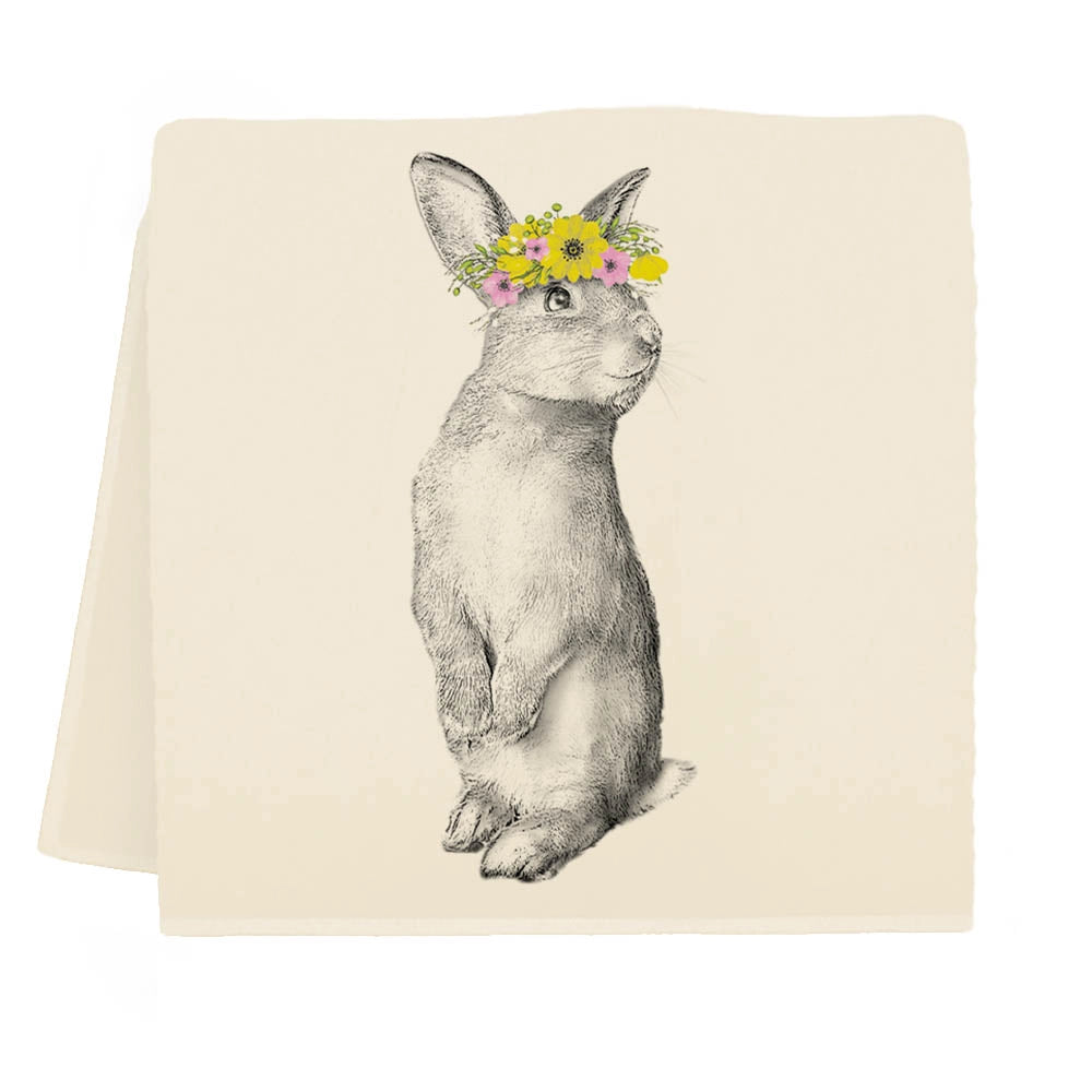 Peaches the Bunny Tea Towel