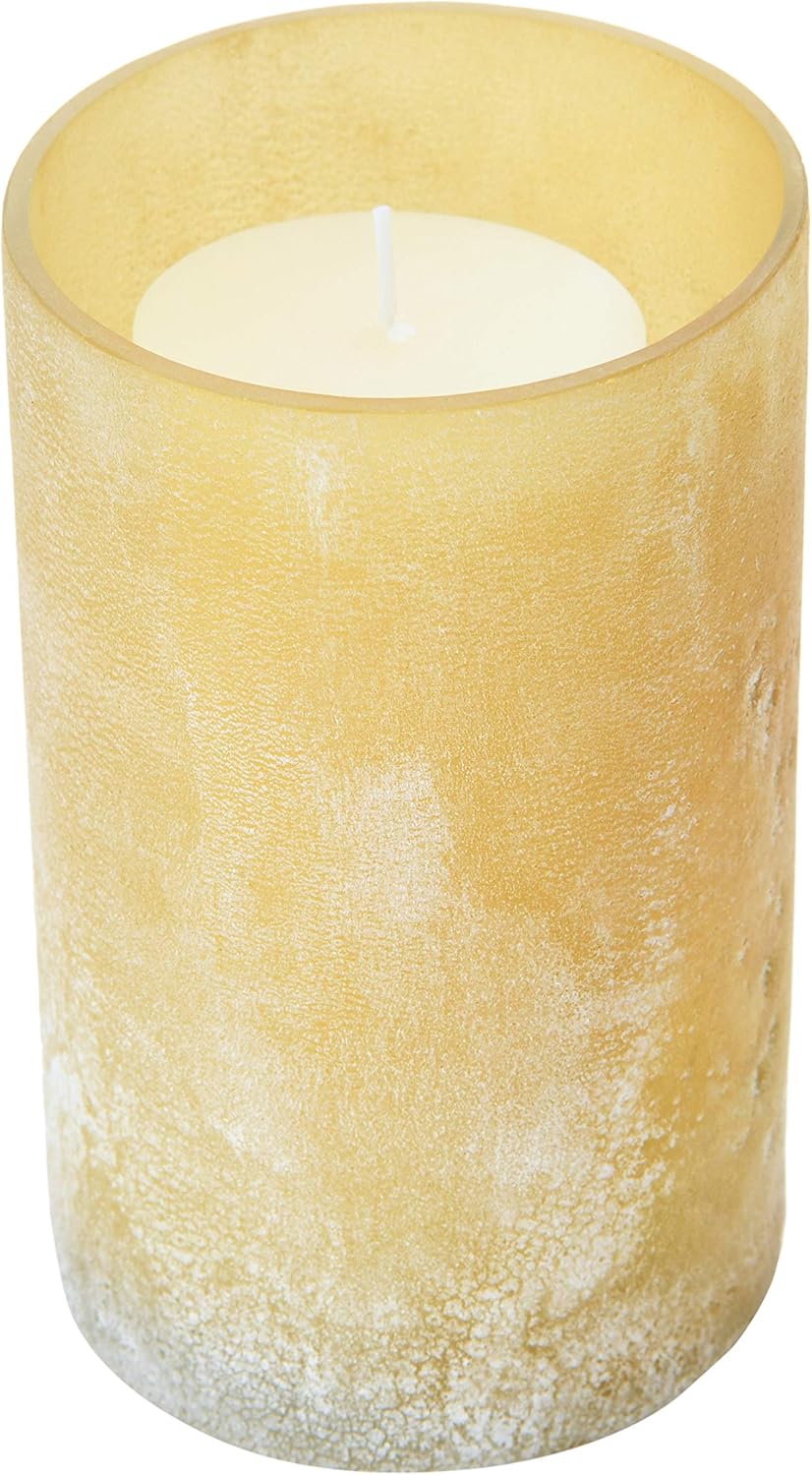 Distressed Frosted Glass Votive Candle Holder