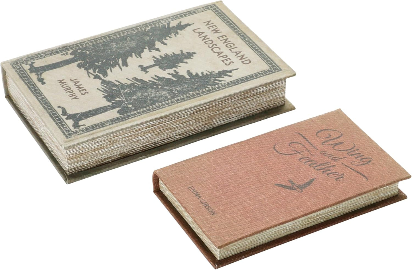 "New England Landscapes" Canvas Book Storage Boxes (2 Sizes/Styles)