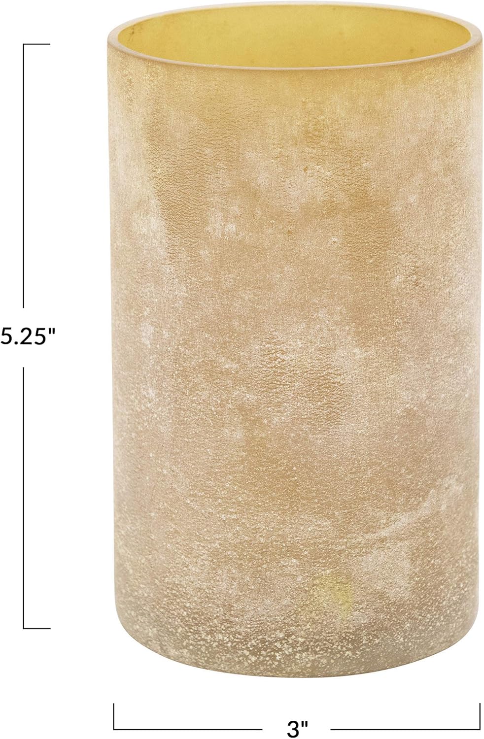 Distressed Frosted Glass Votive Candle Holder