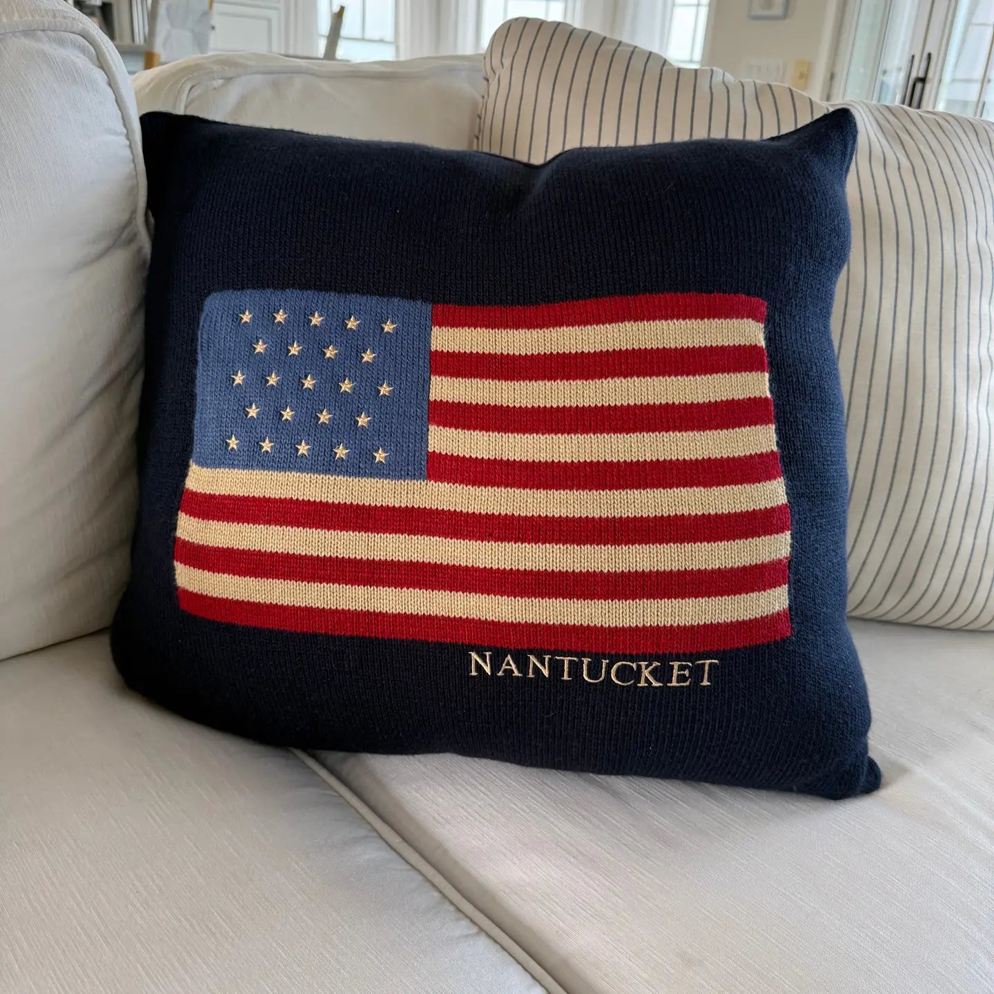 Nantucket Flag Throw Pillow