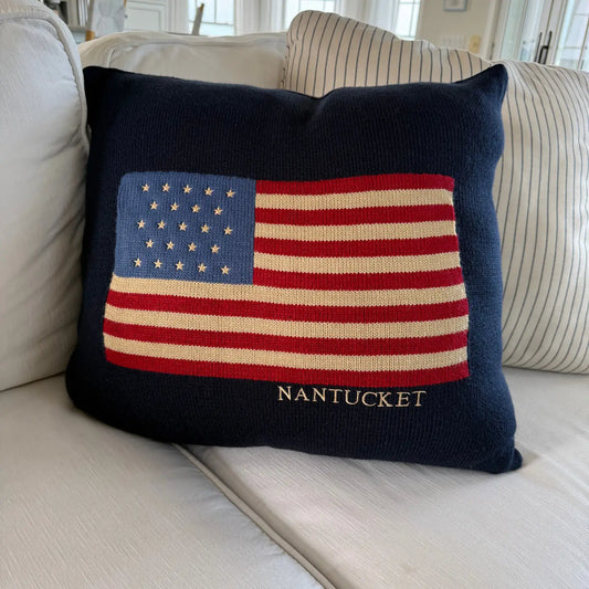 Nantucket Flag Throw Pillow