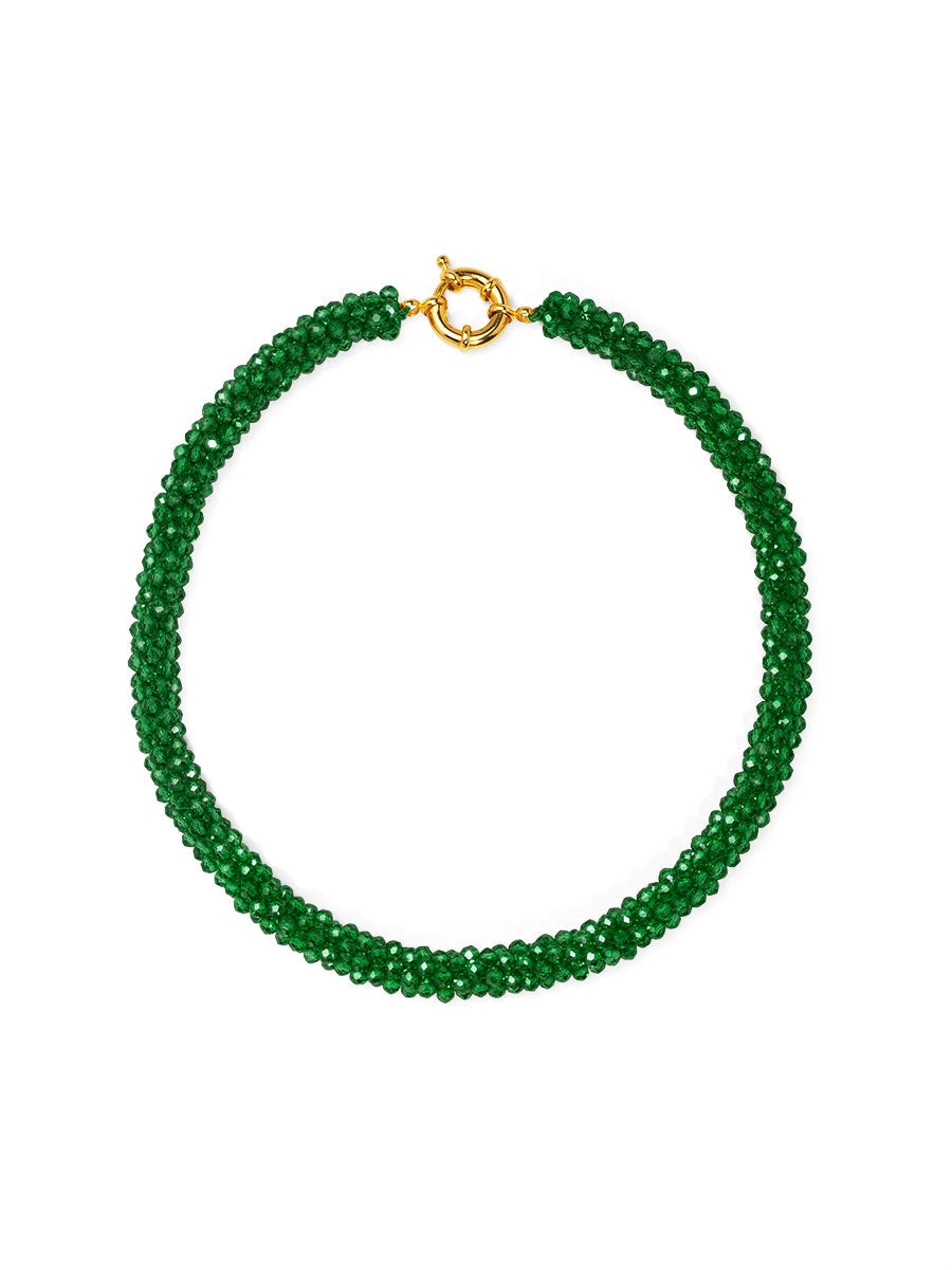 Emerald Crystal Short Necklace