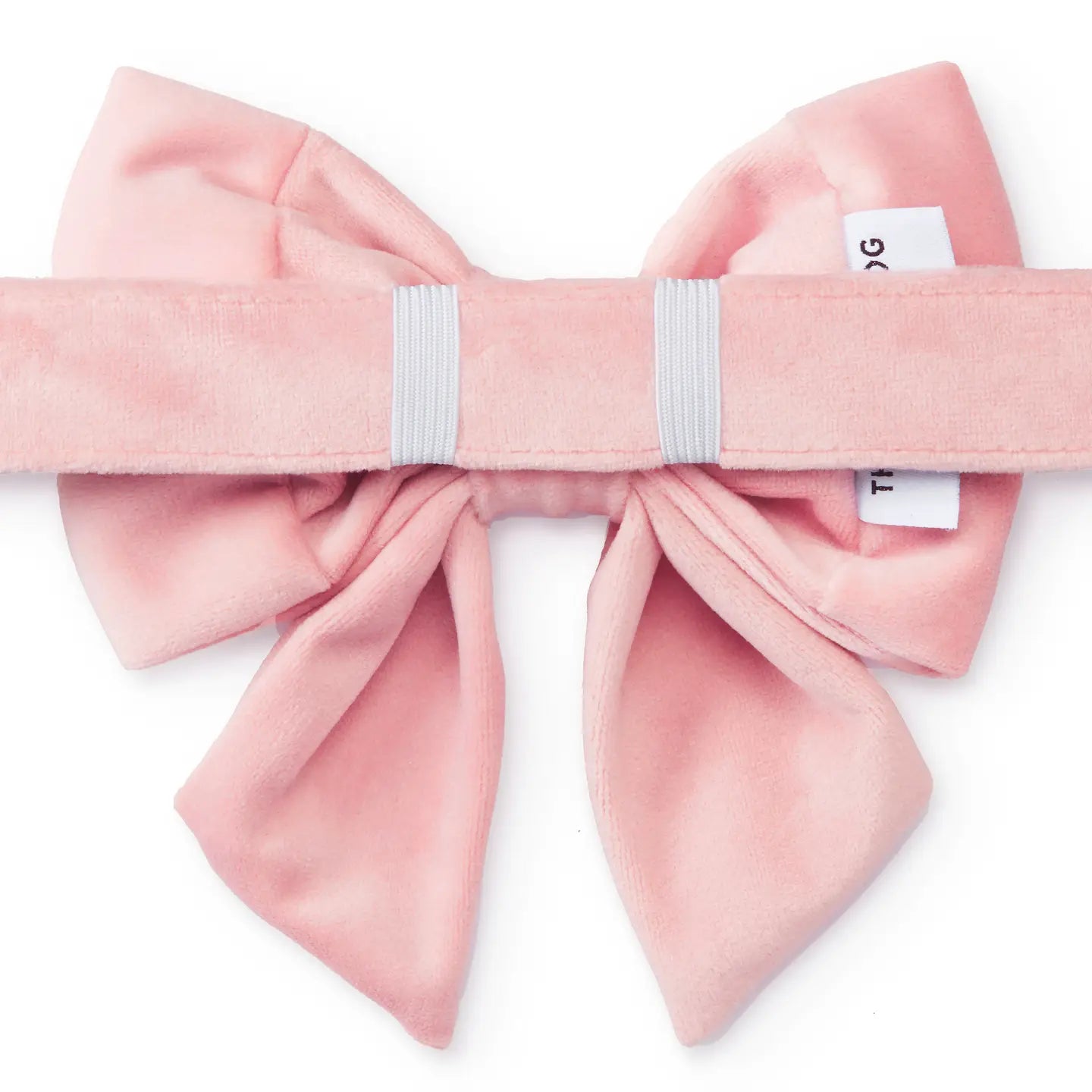 Blush Pink Velvet Lady Dog Bow by The Foggy Dog