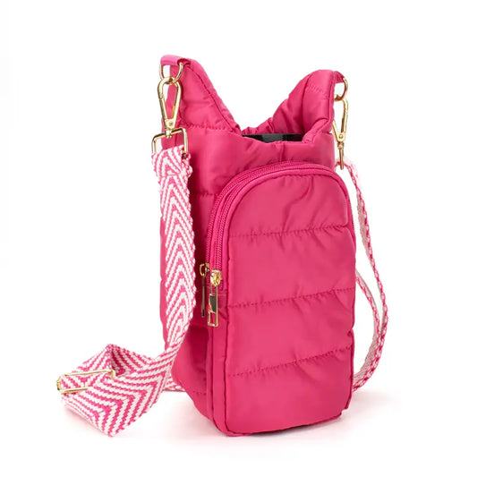 The Capri Tumbler Carrier Crossbody - Barbie Pink