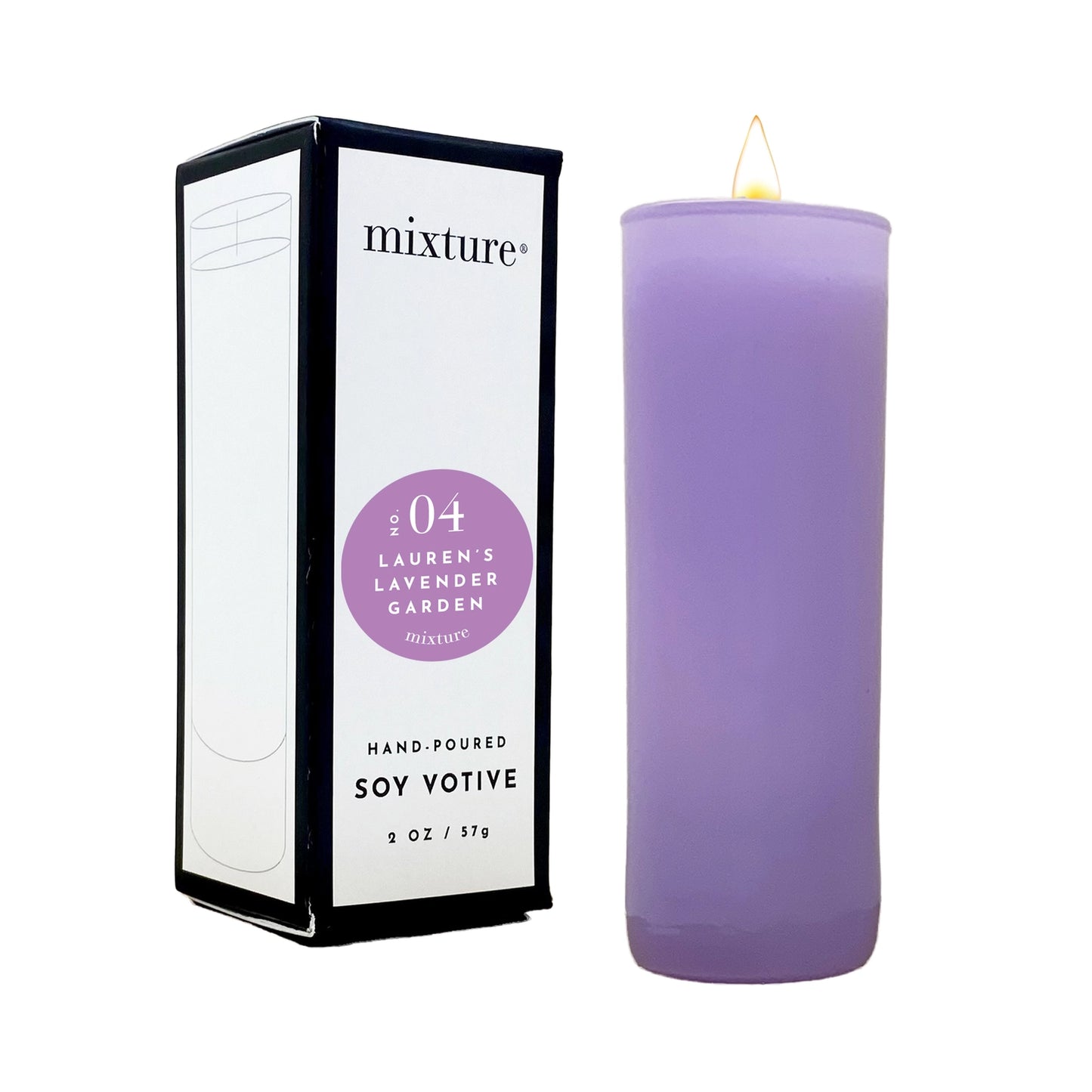 2 oz Lavender Votive - No. 04, Lauren's Lavender Garden