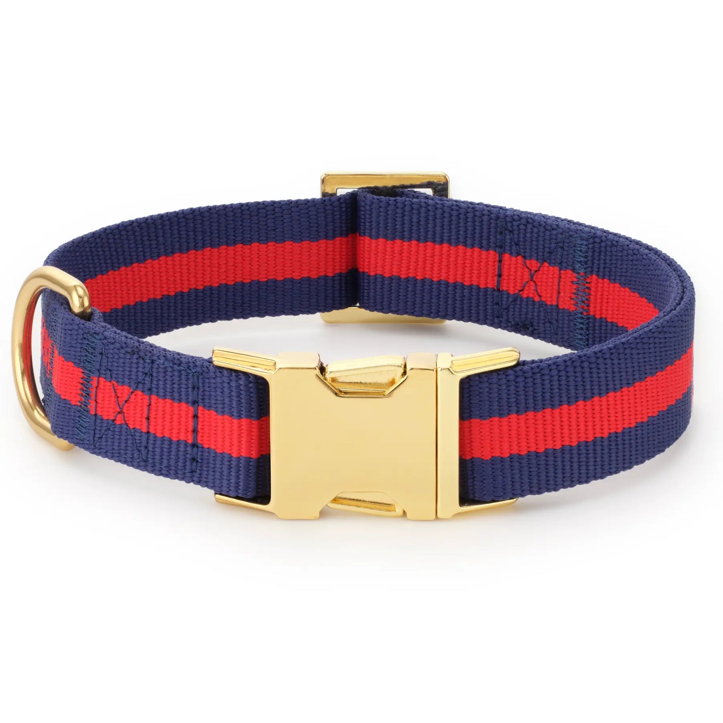 Mariner Striped Webbing Dog Collar by The Foggy Dog