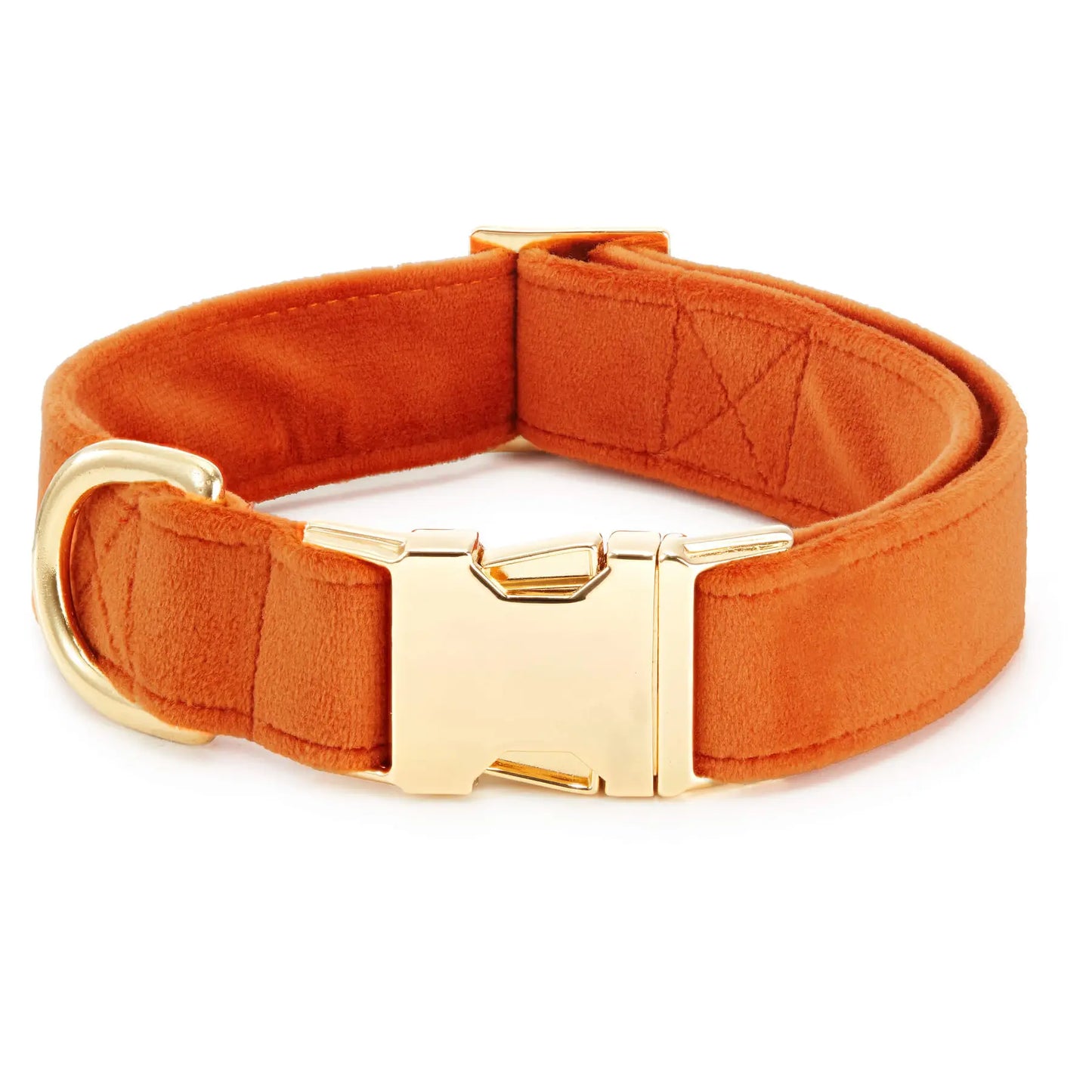 Pumpkin Velvet Dog Collar by The Foggy Dog