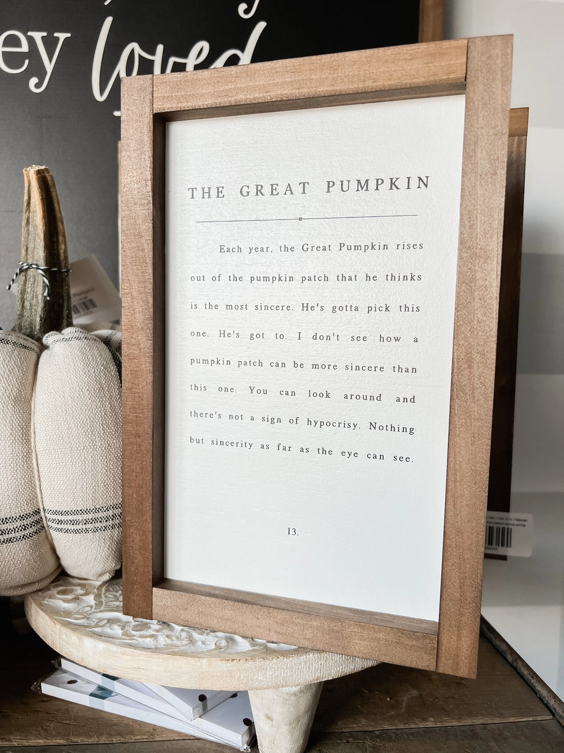 The Great Pumpkin Framed Wall Art (17x25")