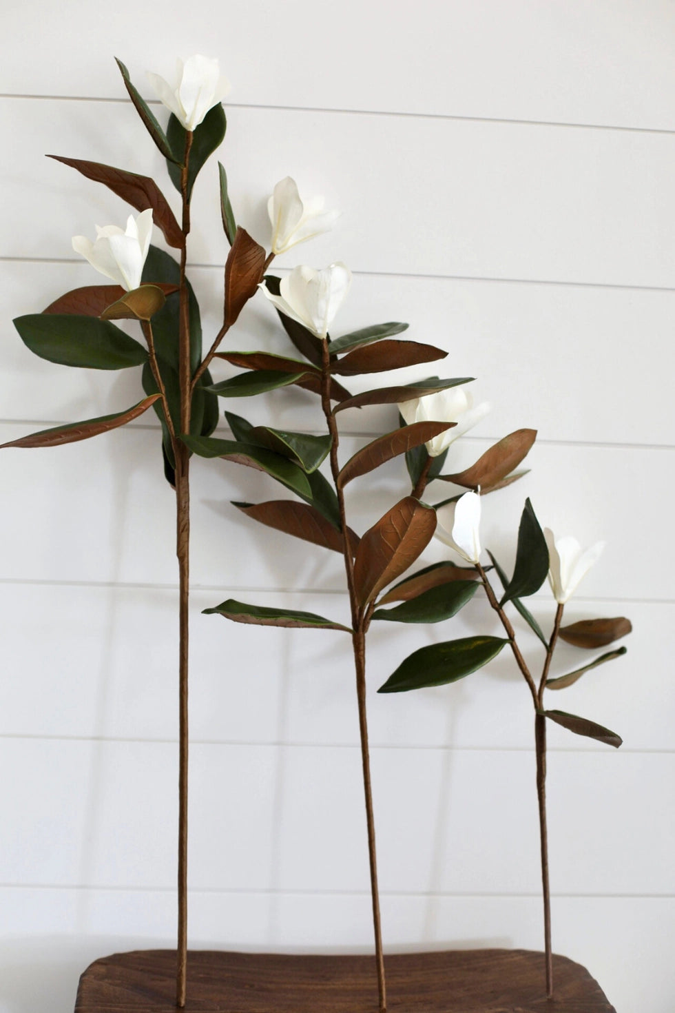 Faux Magnolia Stems w/ Leaves