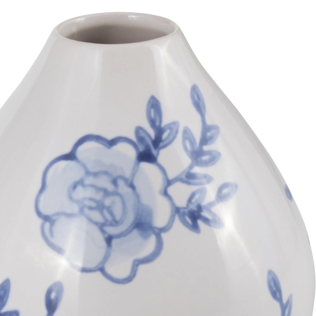 5" Blue & White Chinoiserie Bud Vase