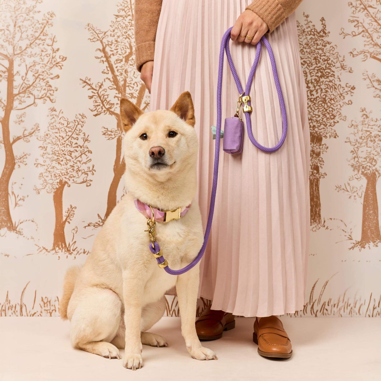 Violet Waxed Canvas Waste Bag Holder by The Foggy Dog
