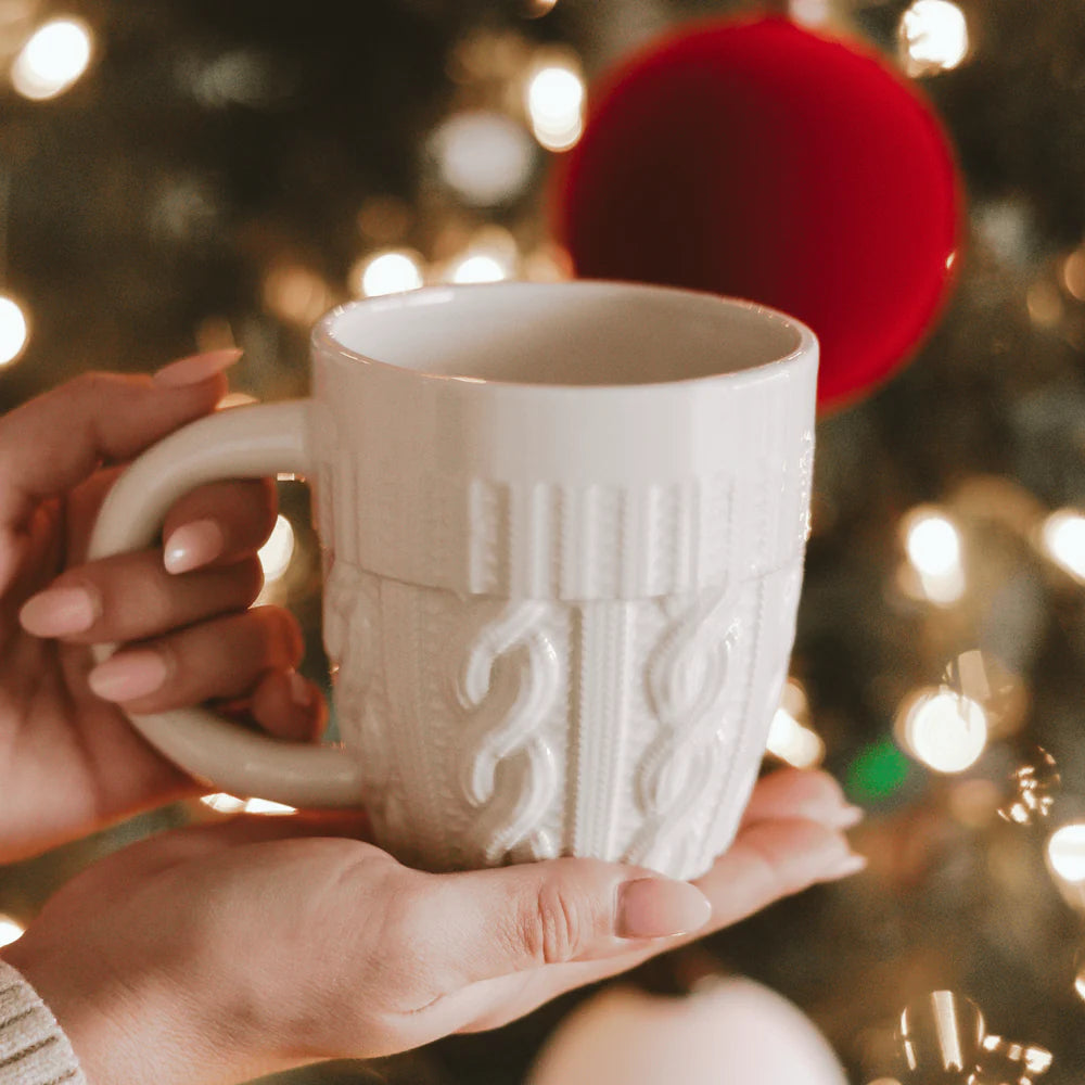 Cream Sweater Coffee Mug 18 oz