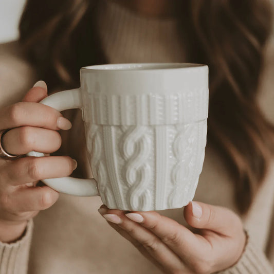 Cream Sweater Coffee Mug 18 oz