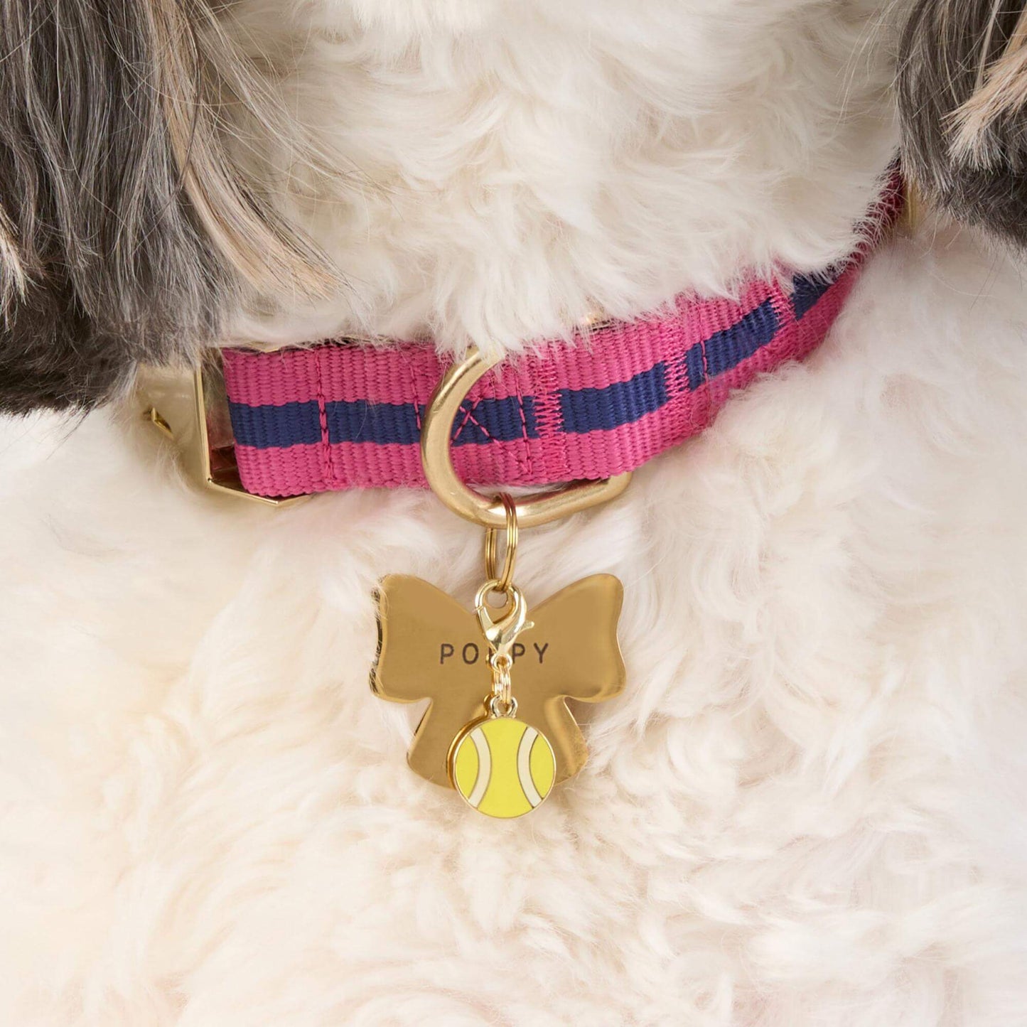Tennis Ball Dog Collar Charm by The Foggy Dog