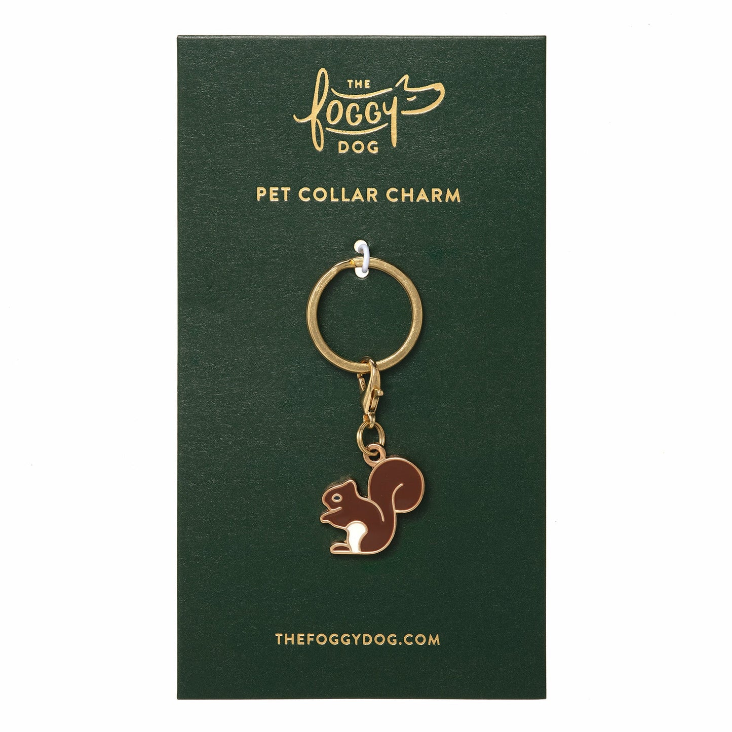 Squirrel Dog Collar Charm by The Foggy Dog