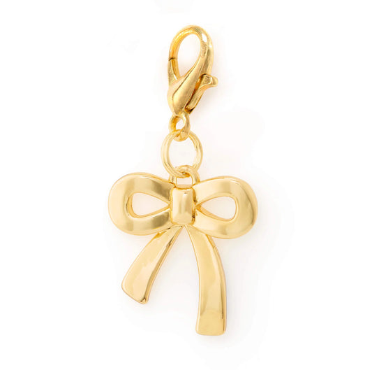 Gold Bow Dog Collar Charm by The Foggy Dog