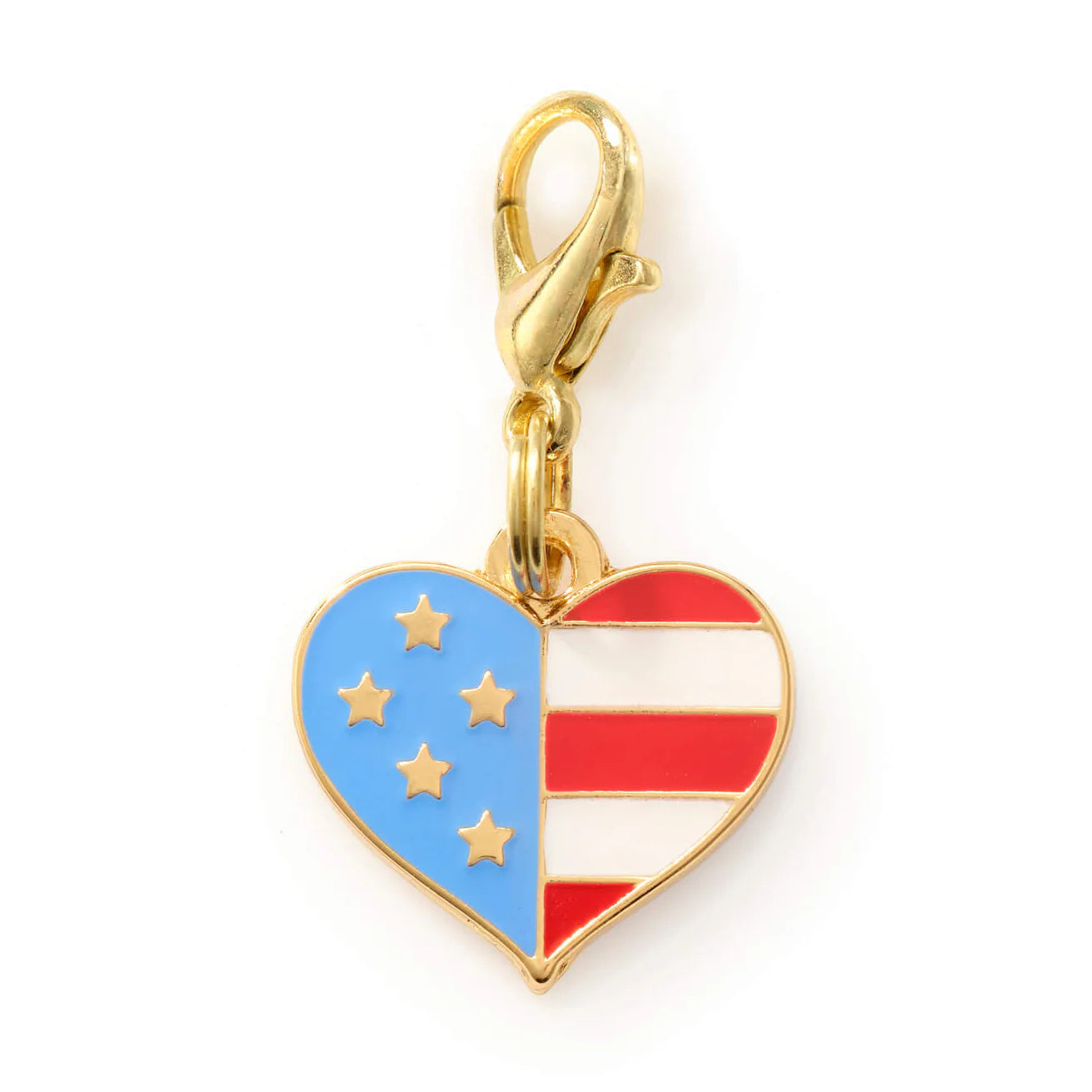 I Heart America Dog Collar Charm by The Foggy Dog