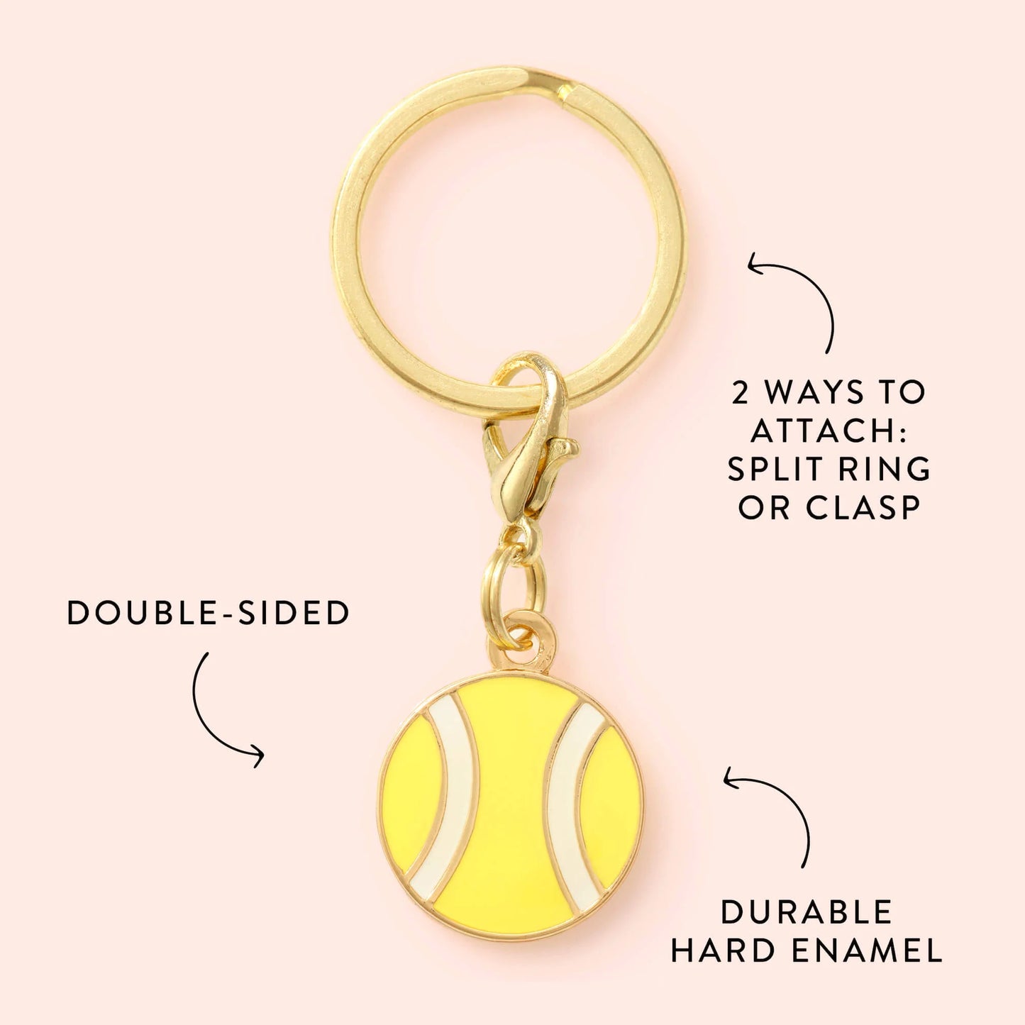 Tennis Ball Dog Collar Charm by The Foggy Dog