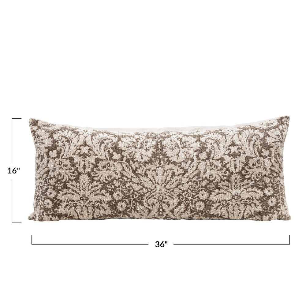 Chenille Jacquard Lumbar Pillow