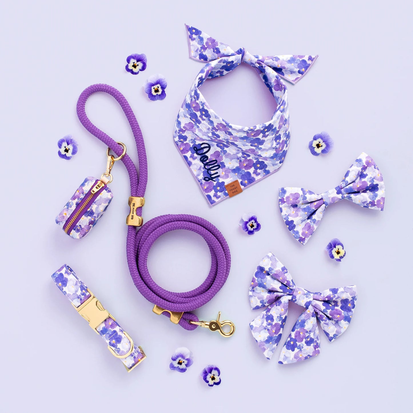 Violet Marine Rope Dog Leash by The Foggy Dog