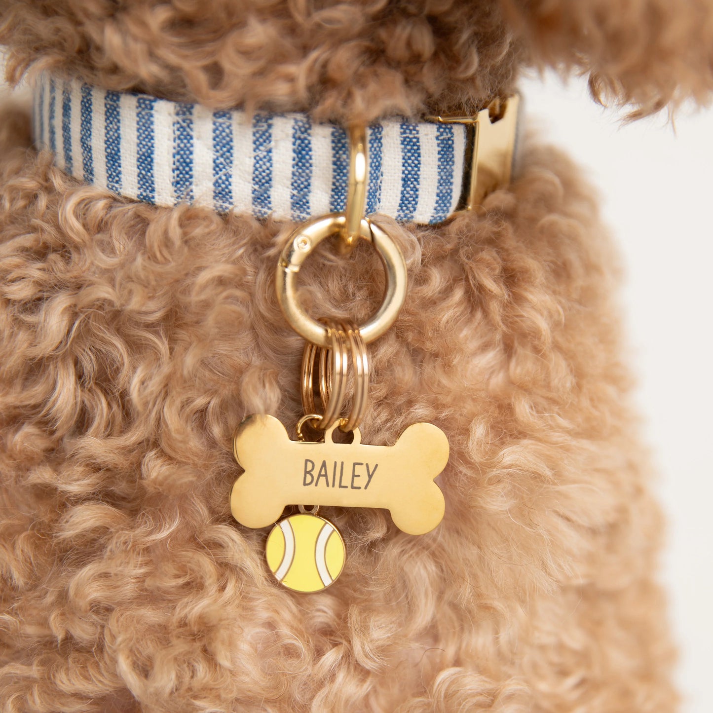 Tennis Ball Dog Collar Charm by The Foggy Dog
