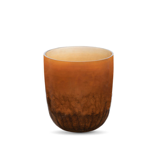 Bronze Luster Crackle Glass Vase - Medium
