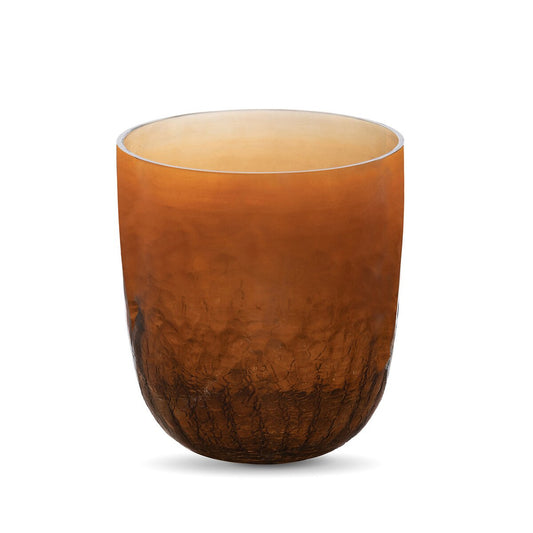 Bronze Luster Crackle Glass Vase - Large