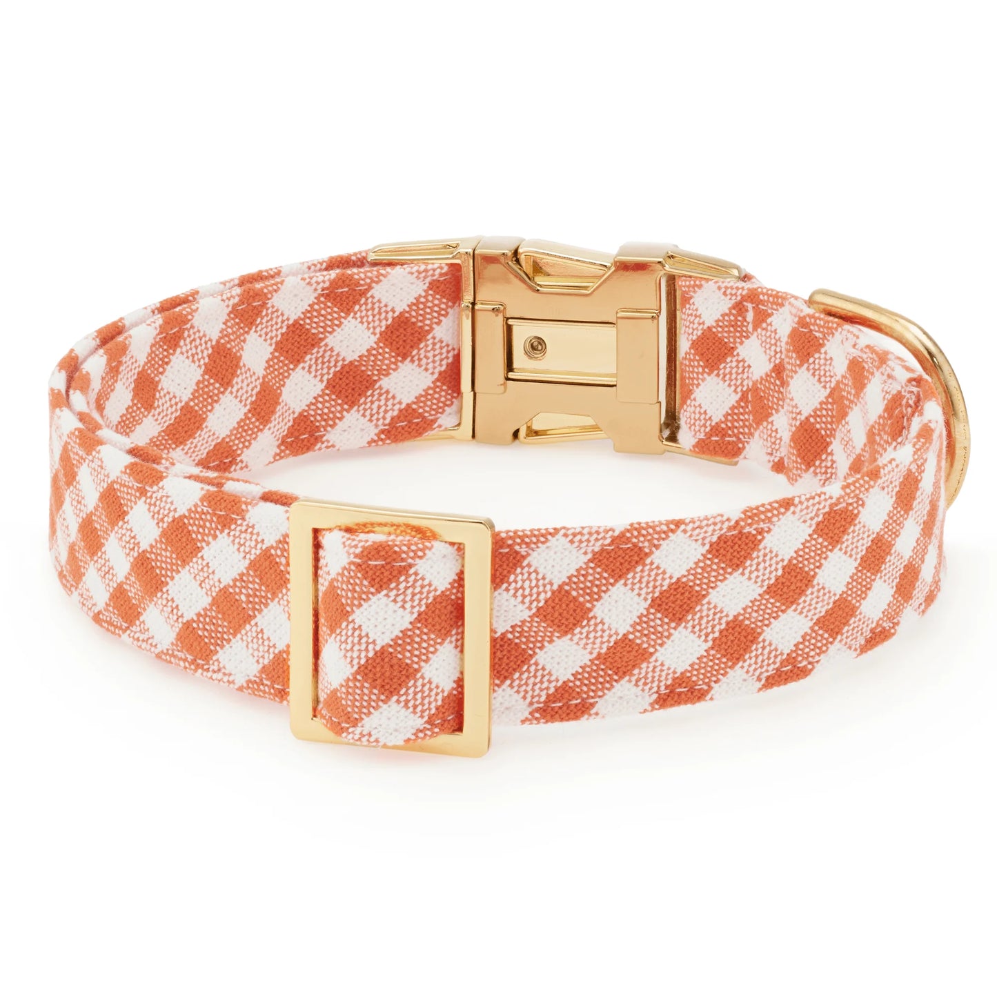 Cider Gingham Dog Collar by The Foggy Dog