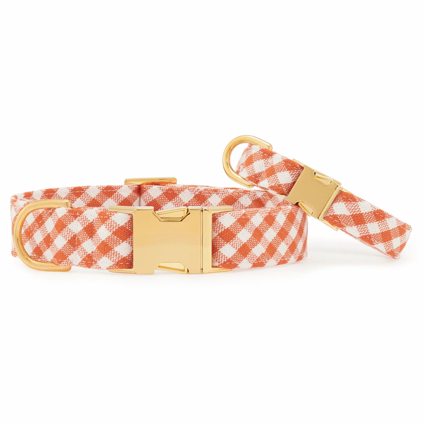 Cider Gingham Dog Collar by The Foggy Dog