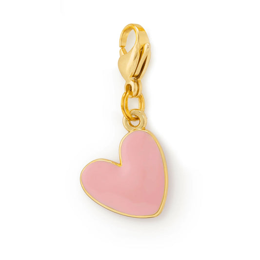 Pink Heart Dog Collar Charm by The Foggy Dog