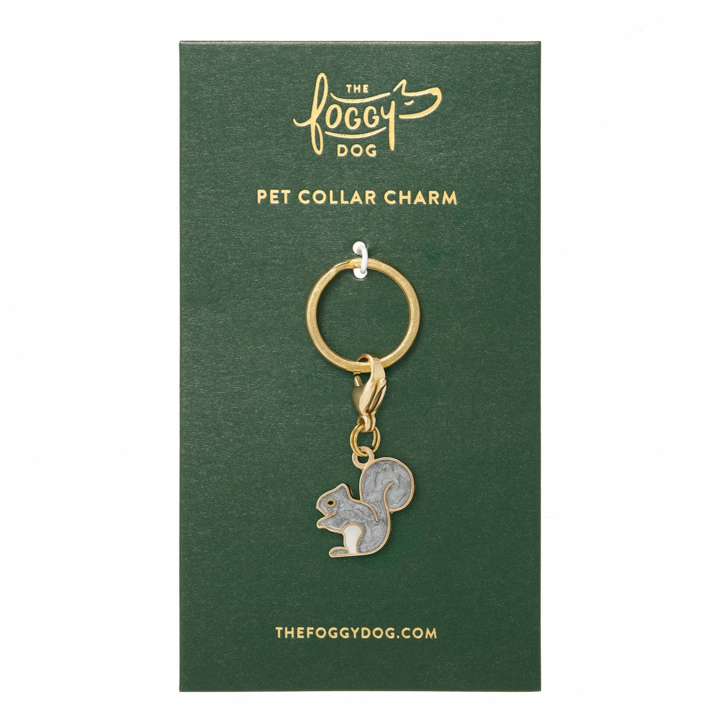 Squirrel Dog Collar Charm by The Foggy Dog