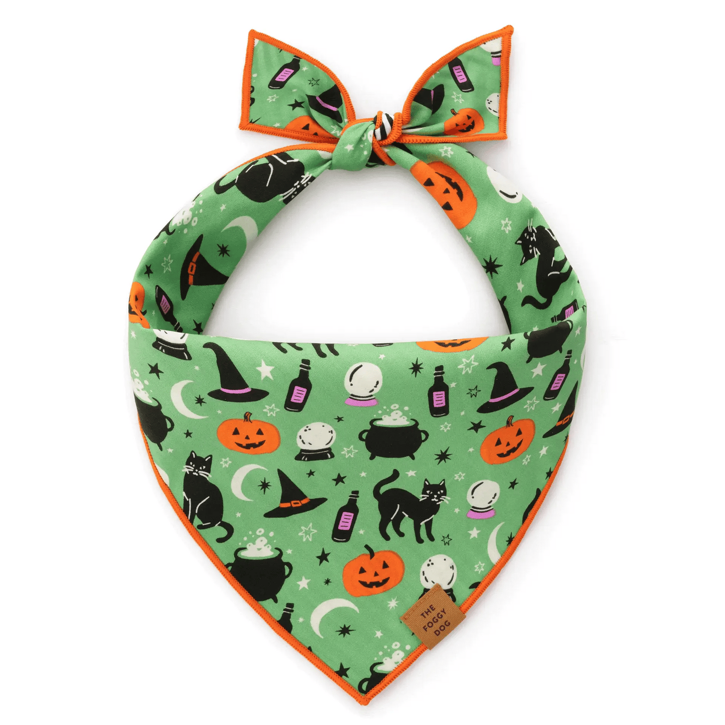 Spellbound Reversible & Glow-in-the-Dark Dog Bandana by The Foggy Dog