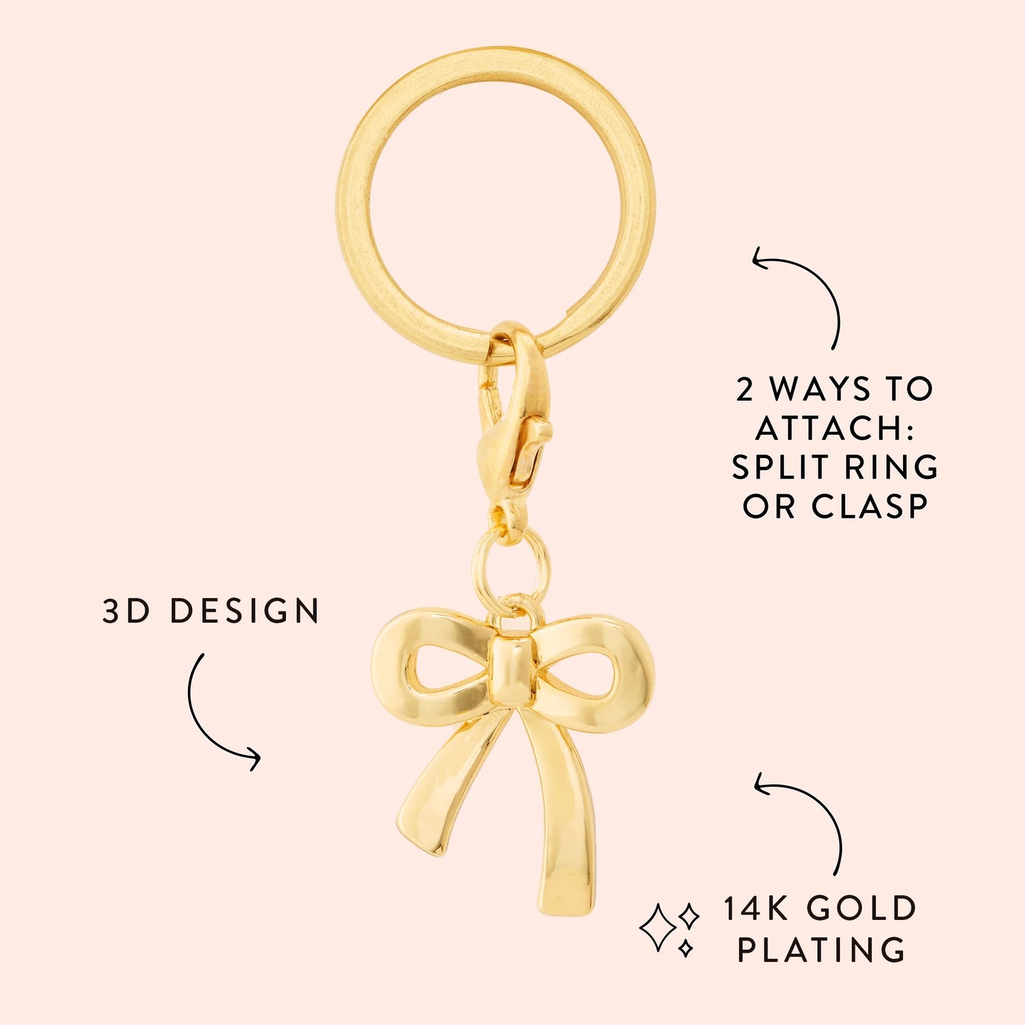 Gold Bow Dog Collar Charm by The Foggy Dog