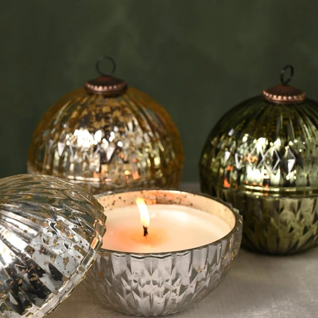 Green Ornament Balsam & Cedar Lidded Candle