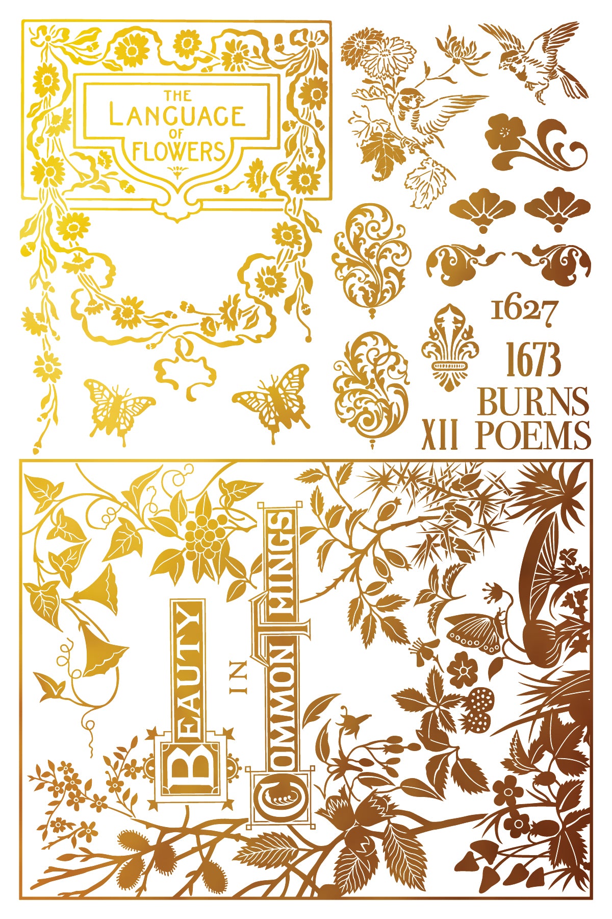 Athenaeum IOD Foil Transfer 8x12 Pad by Iron Orchid Designs - NEW!