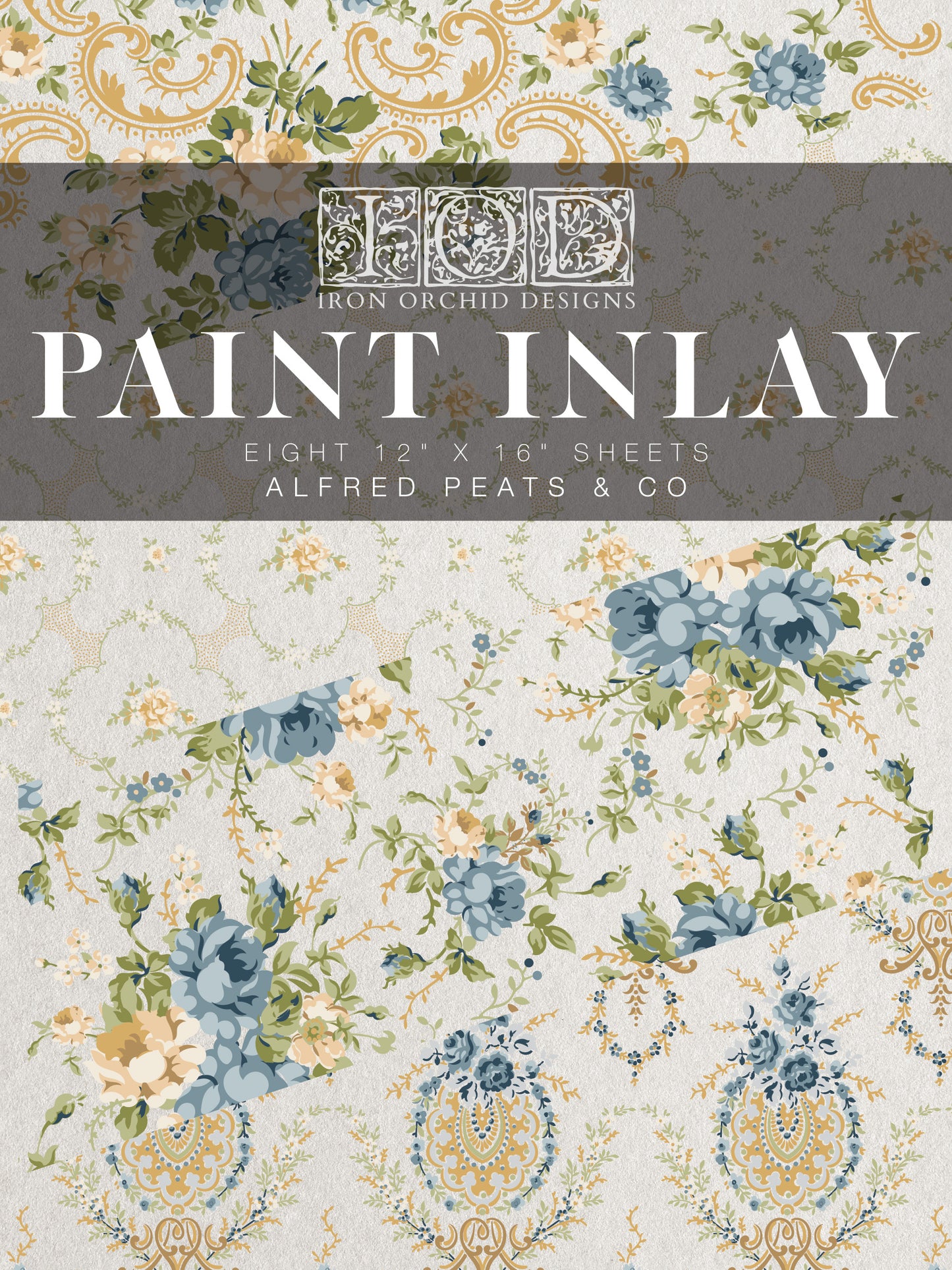 Alfred Peats & Co. IOD Paint Inlay 12x16 Pad by Iron Orchid Designs - NEW!