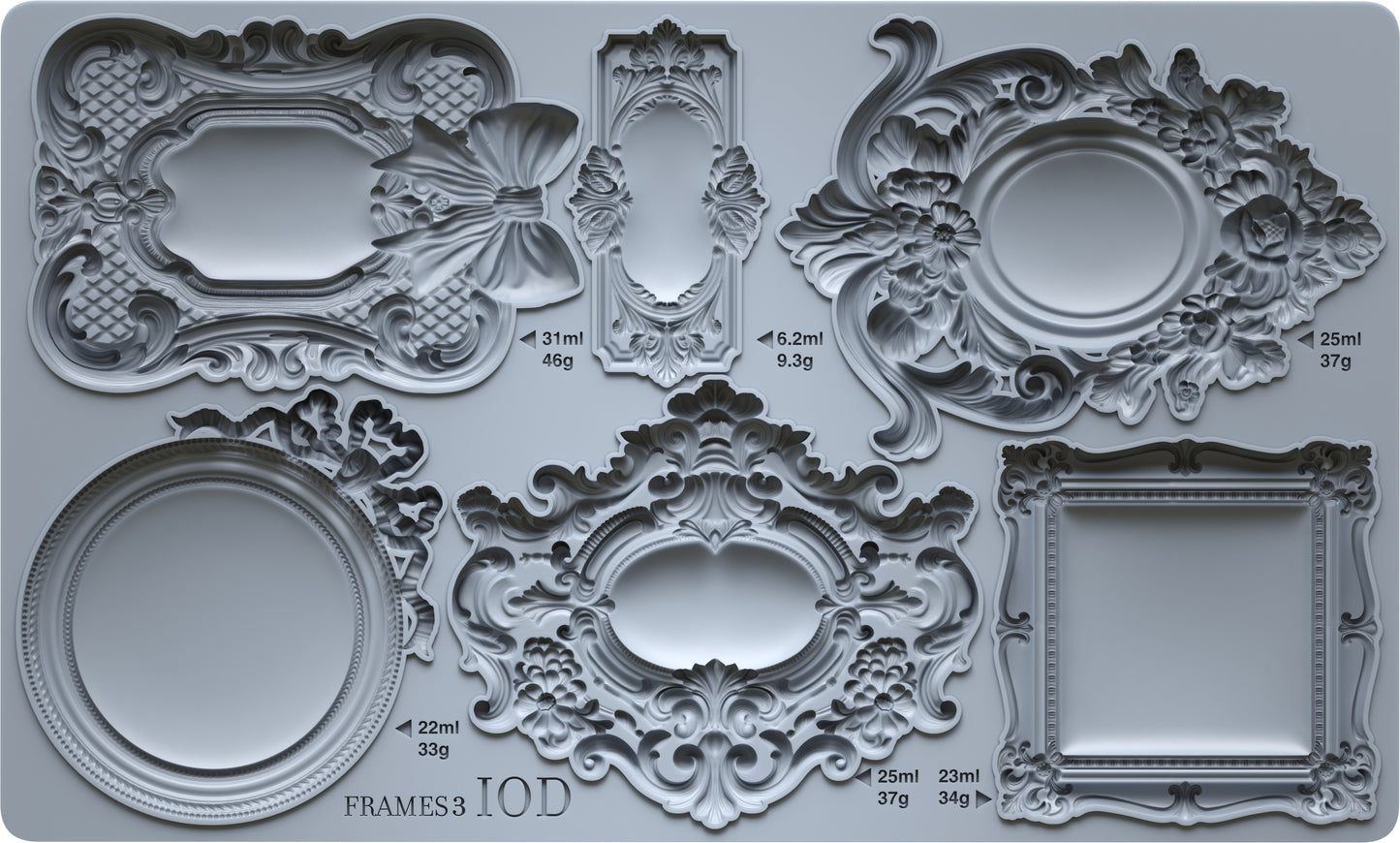 Frames 3 6x10 IOD Mould by Iron Orchid Designs - NEW!