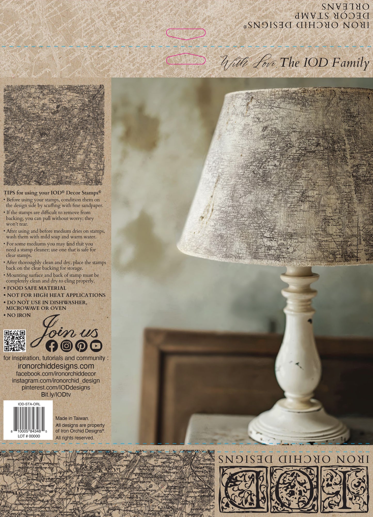 Orléans 12x12 IOD Decor Stamp by Iron Orchid Designs - NEW!