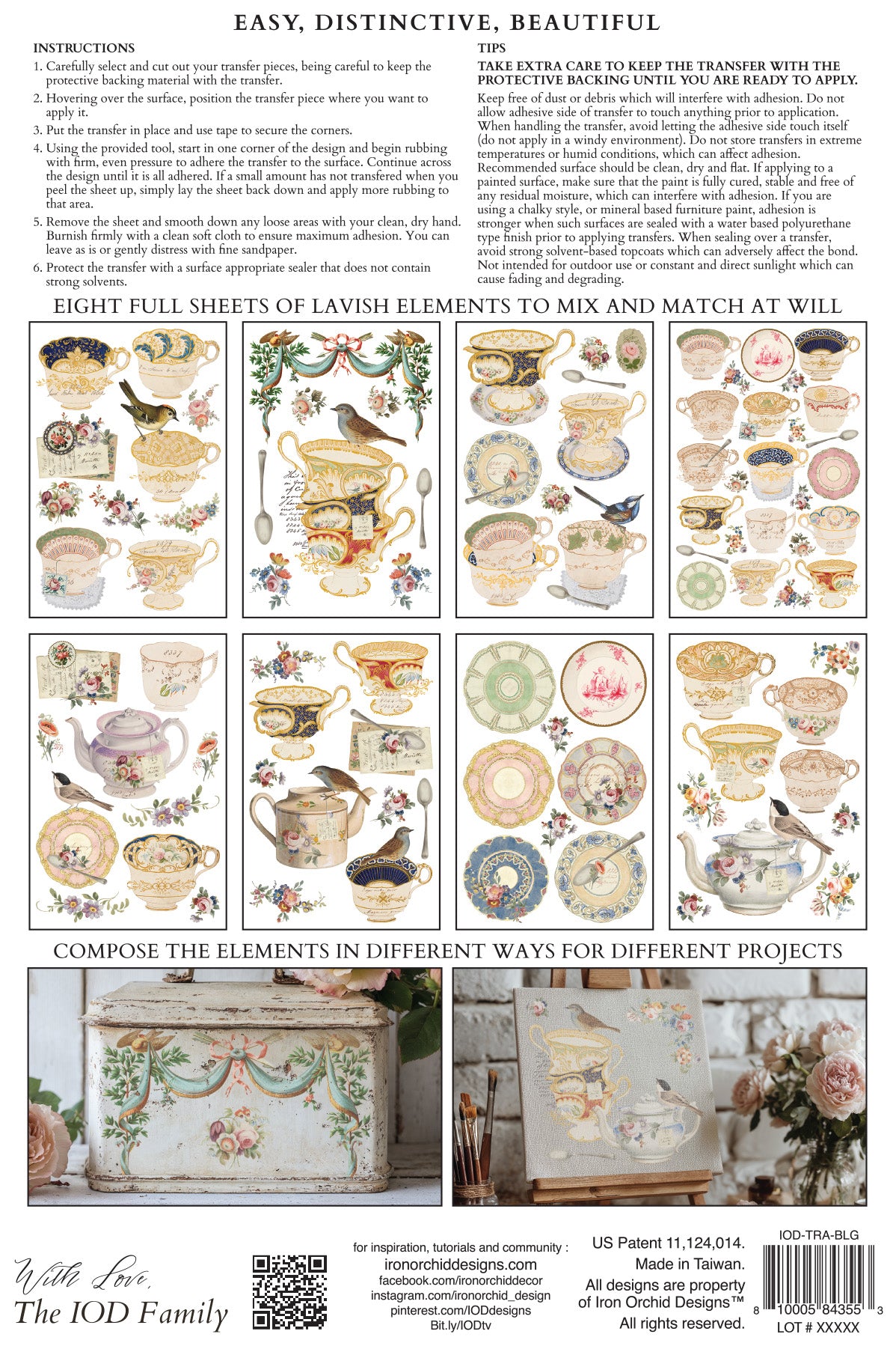The Belgravia IOD Transfer 8x12 Pad by Iron Orchid Designs - NEW!