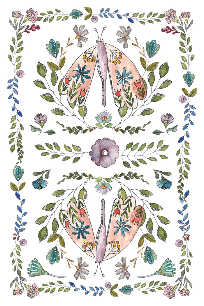 Fern Fables IOD Transfer 8x12 Pad by Iron Orchid Designs - NEW!