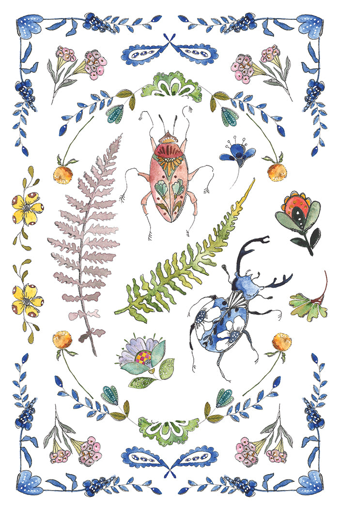Fern Fables IOD Transfer 8x12 Pad by Iron Orchid Designs - NEW!
