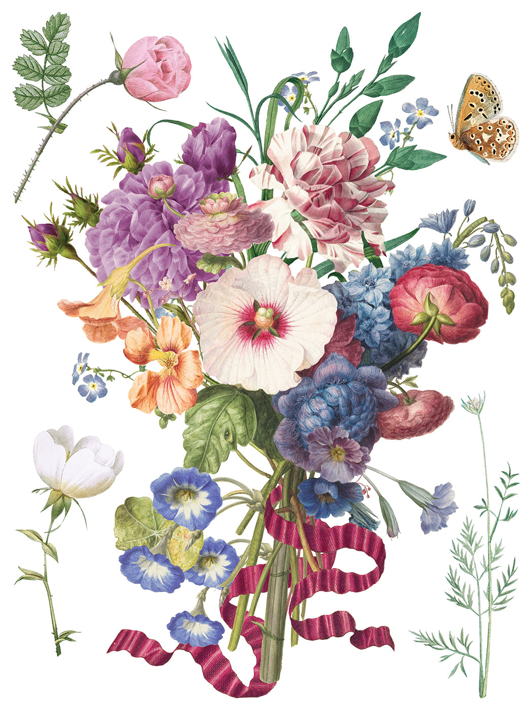 Marché des Fleurs IOD Transfer 12x16 Pad by Iron Orchid Designs - NEW!