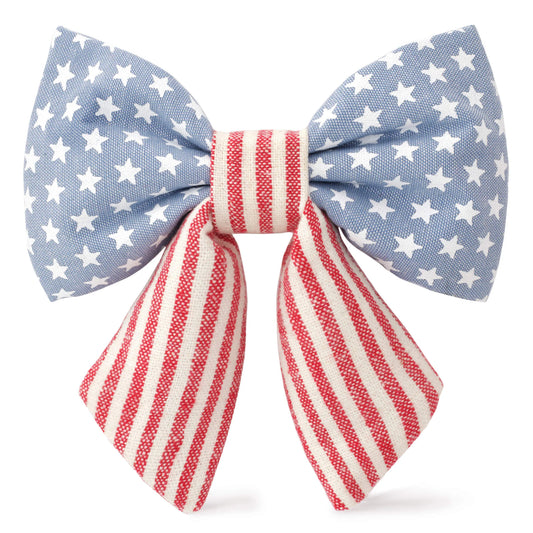Stars & Stripes Lady Dog Bow by The Foggy Dog