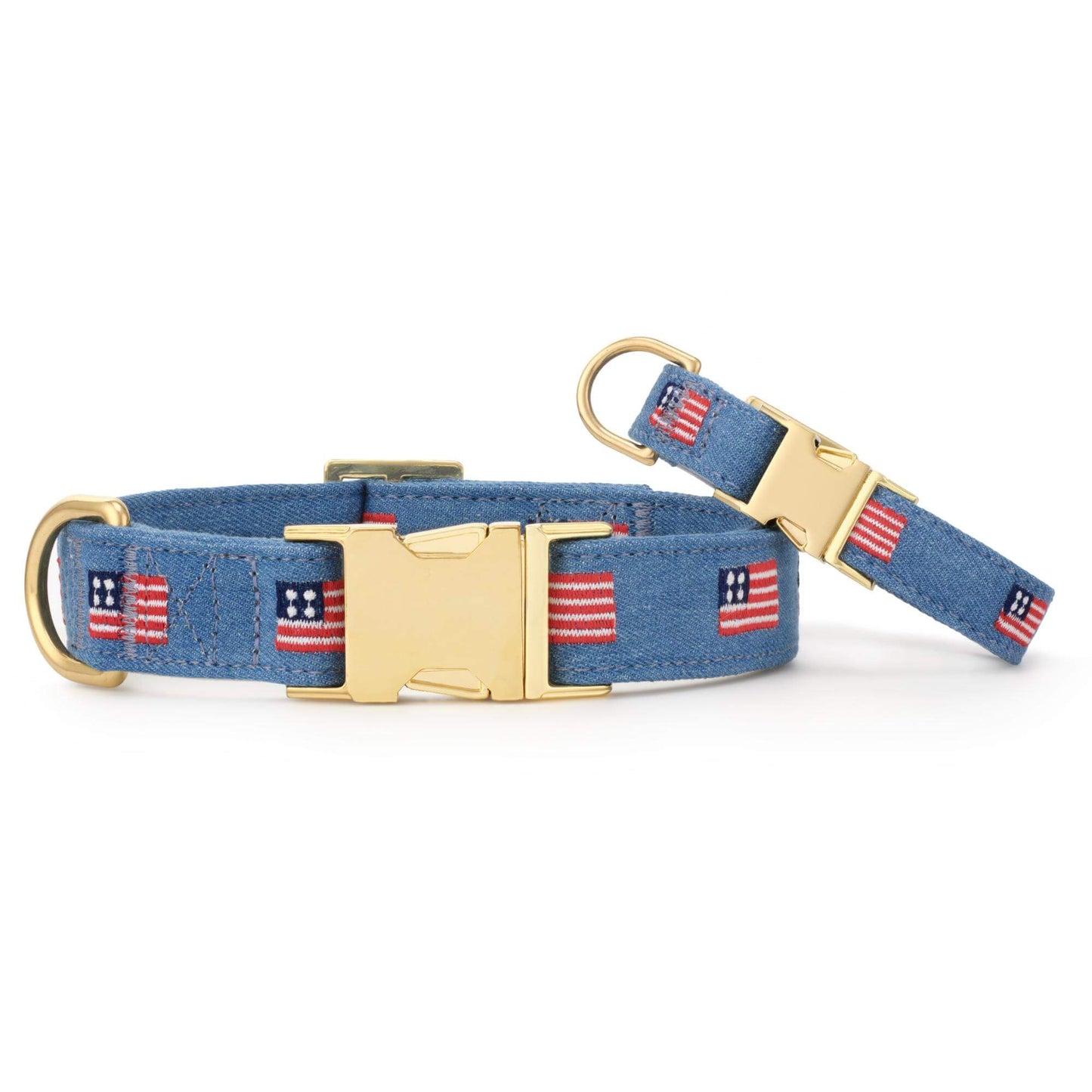American Flag Embroidered Dog Collar by The Foggy Dog