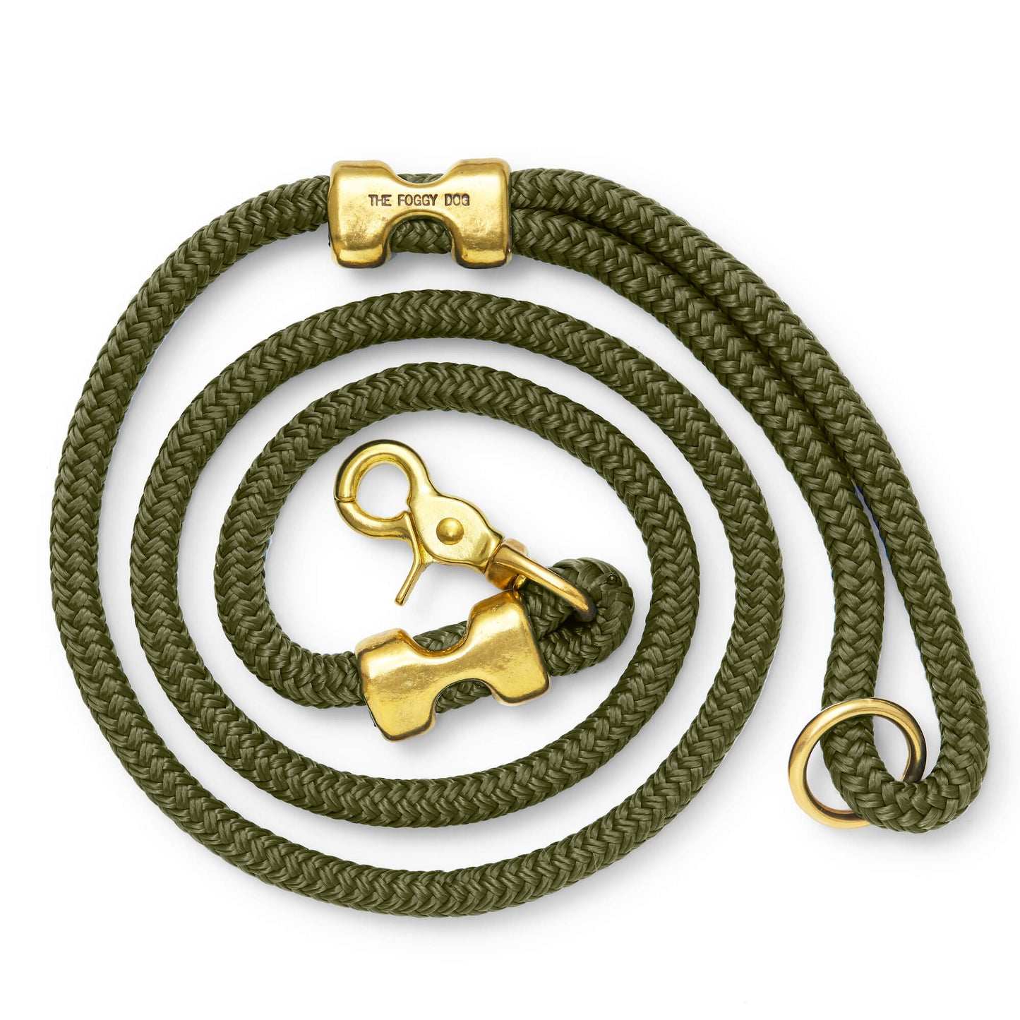 Olive Marine Rope Dog Leash by The Foggy Dog