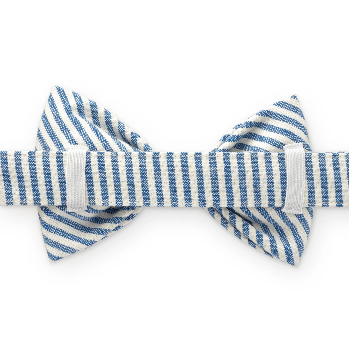 Lake Blue Stripe Dog Bow Tie by The Foggy Dog
