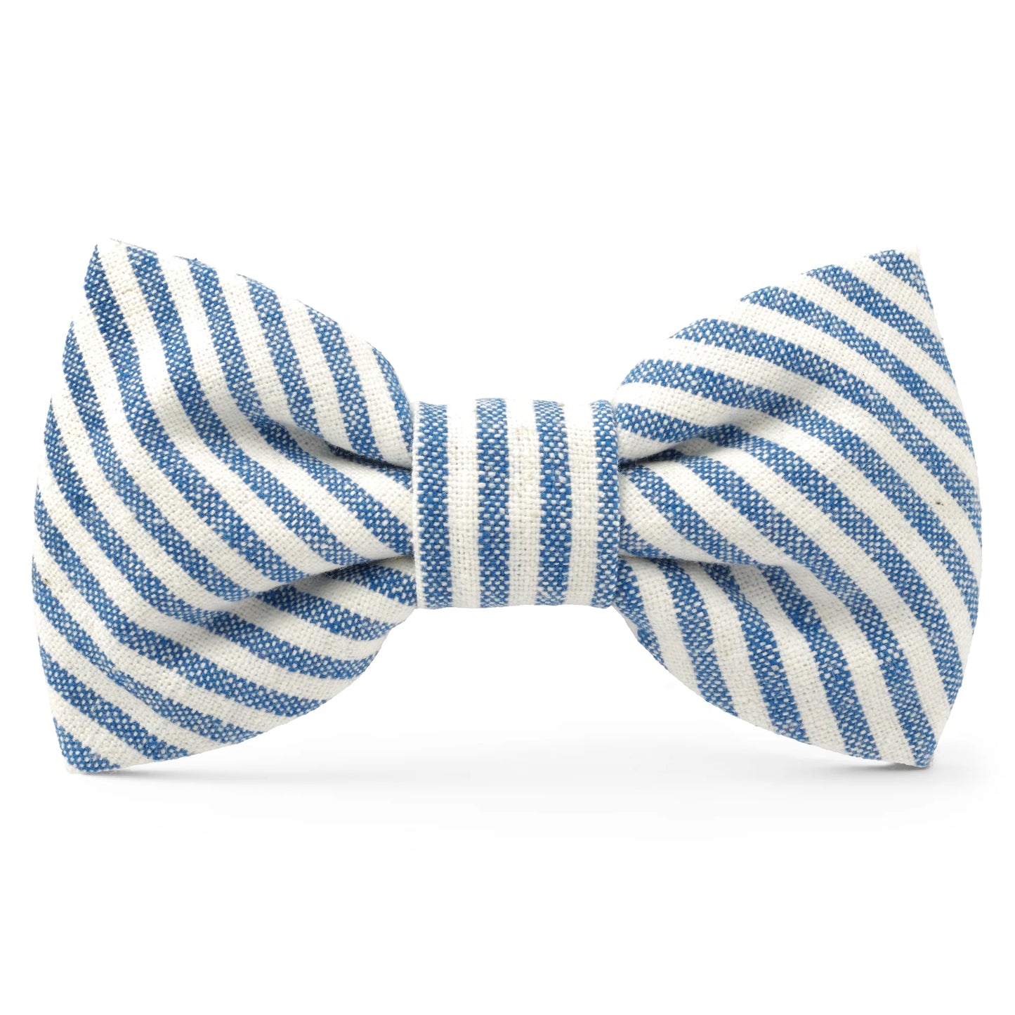 Lake Blue Stripe Dog Bow Tie by The Foggy Dog