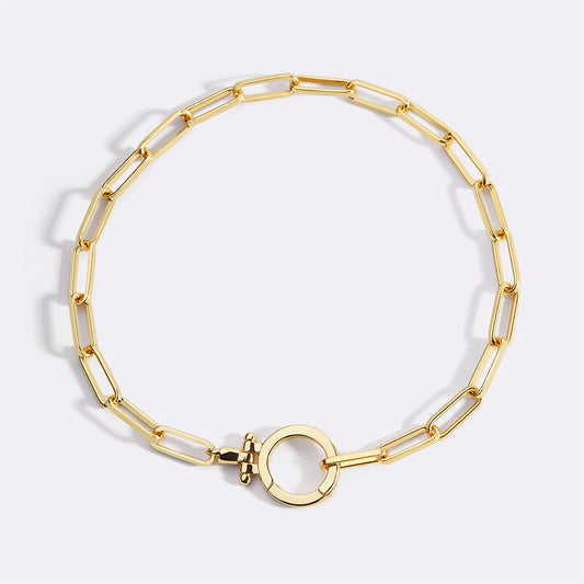 Mint Paperclip Bracelet - Gold