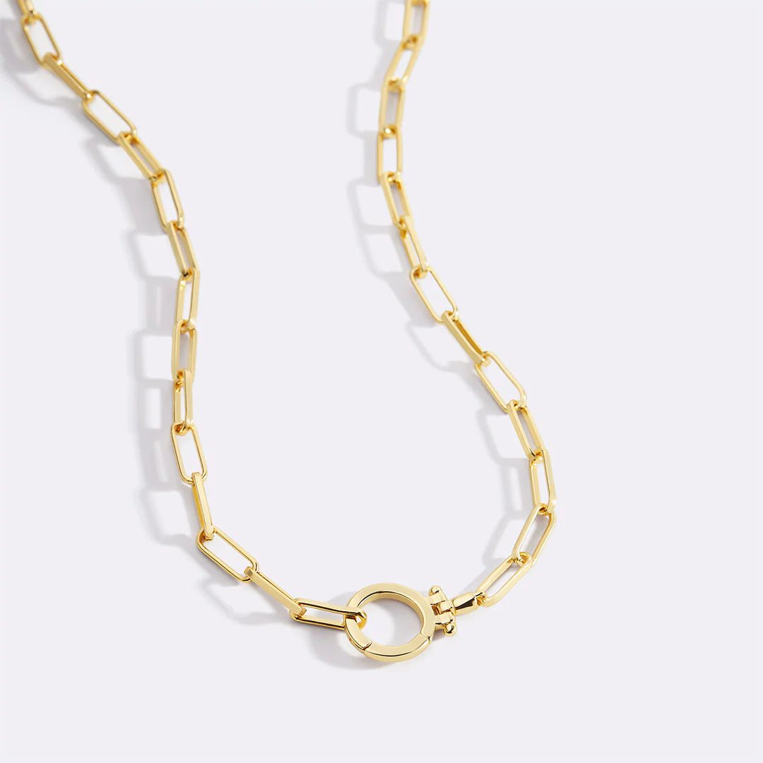 Mint Paperclip Necklace - Gold